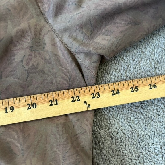 Vintage London Fog Waterproof Floral Trench Coat Sz 12P Beige Wool Lined - Picture 7 of 12